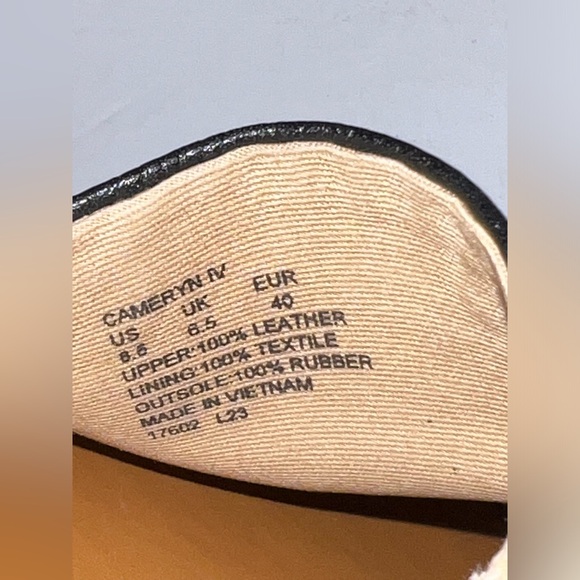 $125 Ralph Lauren Cameryn Espadrille Flat Shoes Tumbled Leather Black Size 8.5 - Picture 12 of 13